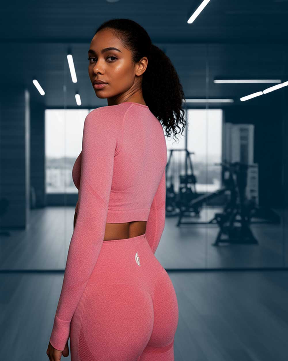 Sportliches Crop-Top in Rosa