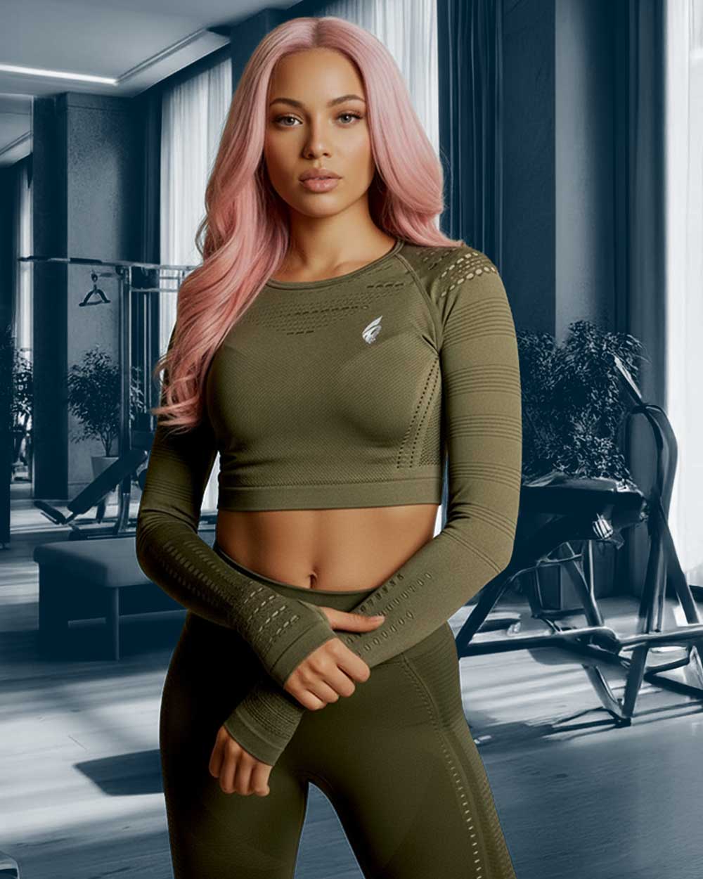 Episches Crop-Top Grün